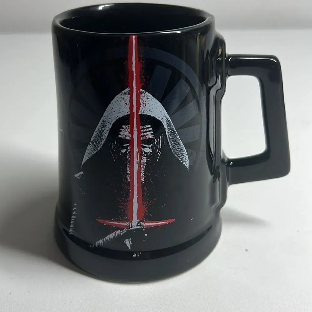 Disney Store Kylo Ren Star Wars Black Ceramic Coffee Mug  Black